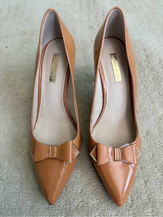 Louise et Cie Shoes - Women's Dusty Rose / Pink Patent Pointed-Toe Bow Heels